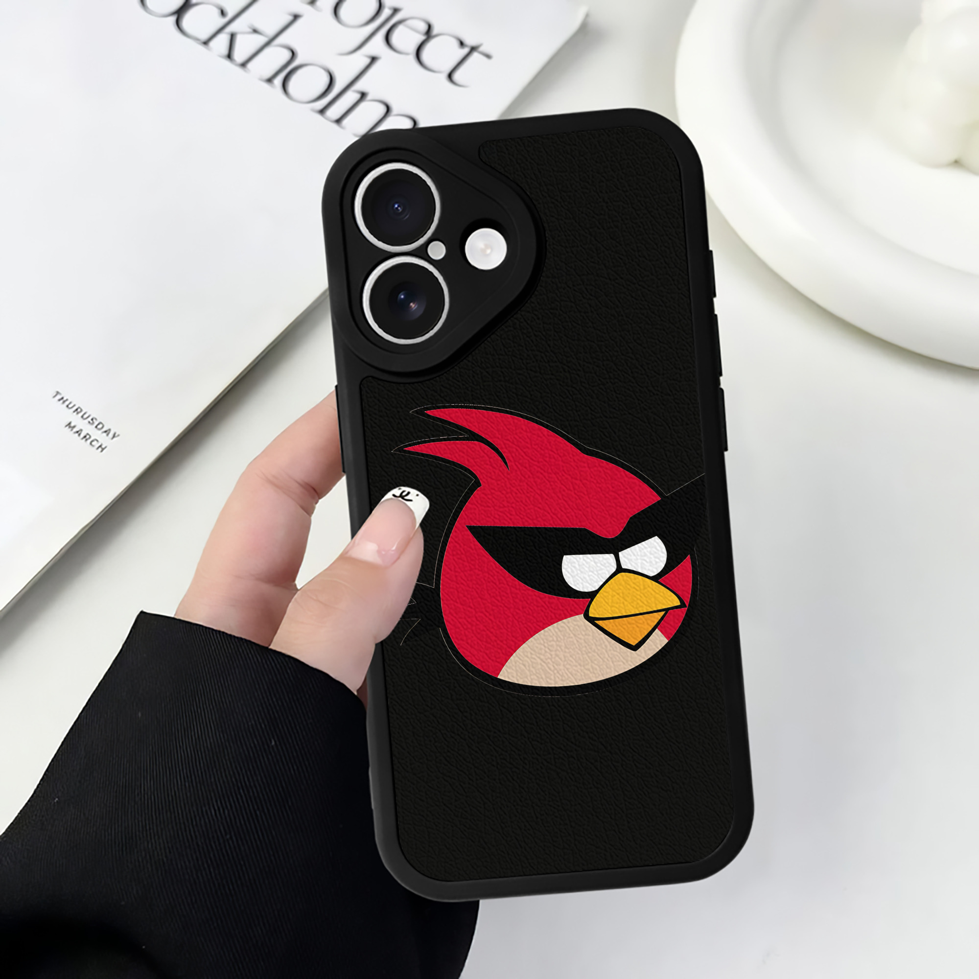 （画像用） Angry Birds アングリーバード 【iPhone 16シリーズ対応】シリコンスマホケース（レザー調） 材質：シリコン